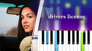 Olivia Rodrigo  drivers license  Piano Tutorial [upl. by Idnahs]