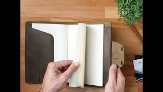 Handmade A5 Notebook Leather Organizer Case [upl. by Pinto]