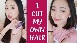 另類教學 如何自己剪頭髮 I CUT MY OWN HAIR l Hello Catie [upl. by Laehcym]