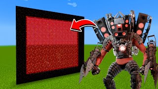 How to Make A Portal To The Titan Speakerman Modified Dimension in Minecraft [upl. by Ahsekram541]