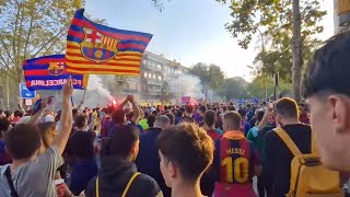 un dia de partit barça vs inter camp nou ❤️💙 12102022 barça campnou barcelona messi ultras [upl. by Aeila]