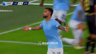 Gol di Valentín Castellanos Lazio Vs Verona 21 Tutti i gol Risultati Punti salienti estesi [upl. by Ahtekahs]