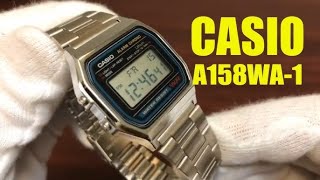 Casio Vintage Digital Grey Dial Unisex A158WA1Q  D011 [upl. by Lenad]