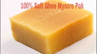 வாயில் வைத்த உடன் கரையும் நெய் மைசூர்பாக்  How to make 💯 Perfect Soft Ghee Mysore Pak [upl. by Luca]