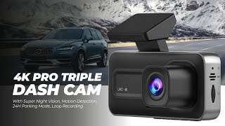 The Ultimate Guide to CHENSIVE 4K 3 Channel Dash Cam Features  Review [upl. by Uella]