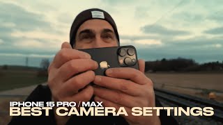 iPhone 15 Pro  Max Best Camera Settings  Tips amp Tricks [upl. by Ahsiryt]