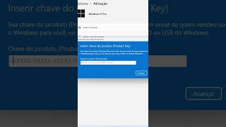 CHAVE DE ATIVAÇÃO WINDOWS 10 E 11 PRO  APOIE NOSSO CANAL ativaçãowindows windows10 windows11 [upl. by Marieann770]
