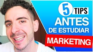 5 Tips que Debes Saber ANTES DE ESTUDIAR Marketing Digital [upl. by Eannaj]