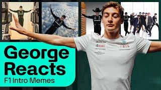 George Reacts to his F1 Intro Pose Memes 🧘‍♂️🤣 [upl. by Laughton]