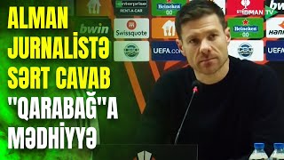 Alman jurnalistdən sərt ittiham Xabi Alonso quotQarabağquotı Bundesliqa səviyyəli klub elan etdi [upl. by Atival]