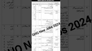 GHQ jobs  GHQ New Jobs 2024  today new jobs [upl. by Timus]