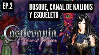 CASTLEVANIA ORDER OF ECLESIA DOMINUS  BOSQUE DE RUVAS CANAL DE KALIDUS Y ESQUELETO GIGANTE [upl. by Rafi]