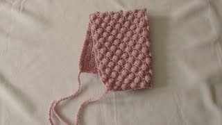 VERY EASY crochet bobble stitch pixie hat tutorial  all sizes [upl. by Evslin]