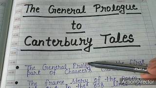 THE CANTERBURY TALES GENERAL PROLOGUE BY CHAUCER  DESCRIBED IN HINDI [upl. by Siraval]