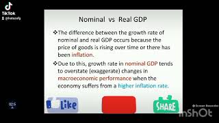 measurement of ECONOMY GROWTH AND DEVELOPMENT NOMINAL GDP vs real GDP [upl. by Atiral]