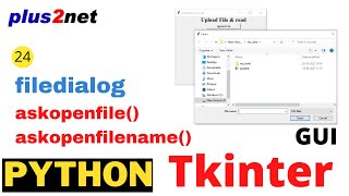 Displaying file browser to upload read file path in Tkinter window using filedialog askopenfilename [upl. by Esyahc]