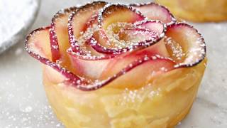 How to Make Apple Roses in One Minute Video [upl. by Elleret]