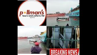 Kenya Ferry Panic As Pollmans Tours amp Safaris bus plung into ocean [upl. by Wein777]