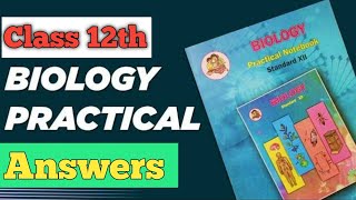 12th Biology Practical Book Answers  Biology Practical Class 12th HSC [upl. by Galan]