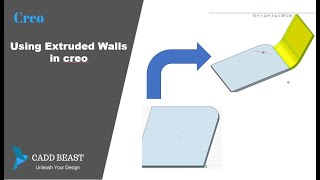 Using Extruded Walls in creo [upl. by Ahasuerus]