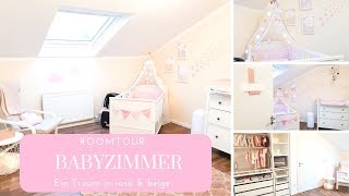 🌸 Roomtour Babyzimmer 🌸 Mädchentraum in rosa amp beige [upl. by Wes]