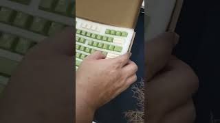 Japanese Matcha Tea Keycaps Set PBT Green Keysium [upl. by Olinad490]