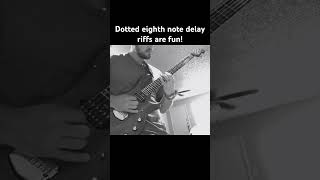 Dotted eighth note delay riffs are fun Tabs are available in the video breakdown [upl. by Dnomder805]