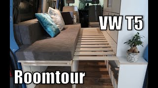 VW T5 wunderschöner Camper Ausbau mit grosser Lounge [upl. by Reilamag]