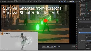 COMO crear un SHOOTER con BLENDER principiantes UPBGE [upl. by Ylil]