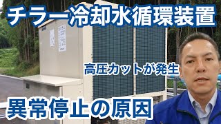 「チラー装置が異常停止する原因」熱処理設備の水質管理専門・冷却塔の水処理屋・水のかかりつけ医 押出成型機 射出成型機 福岡県小郡市 [upl. by Edd]