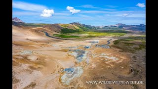 Thermal Area Namaskard of Iceland  Islands Thermalgebiet Namaskard [upl. by Thetes151]