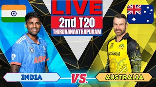 Live India vs Australia T20 Match 2nd Inning  Live Cricket score and commentary  IND vs AUS Live [upl. by Heyman321]