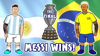 🏆Messi wins Copa America🏆 HIGHLIGHTS ARGENTINA 1  0 BRASIL  COPA AMÉRICA 2021  100721 [upl. by Ocram]