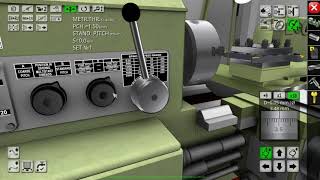 Teknik Pemesinan Bubut  Ulir Segi Tiga Luar M24x3  1K62 Lathe Machine Simulator  Metric Thread [upl. by Albarran867]