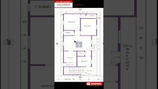 BEST 2BHK PLAN FOR 166 SQ YARD  LATEST MODERN HOUSE DESIGN FOR 25 x 60 SFT  Architect Floor Plans [upl. by Joris]