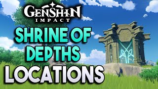 All Mondstadt Anemo Shrine Of Depths Locations 【Genshin Impact】 [upl. by Nuawtna]