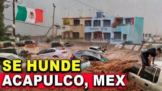 Horror en Acapulco México Mira como el huracán John acaba de hundir casas y calles Así quedó [upl. by Avram]