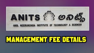 ANITS Engineering college Management Fee Details  AP Eamcet counselling  Anil Nirukonda Btech clg [upl. by Ainod]