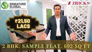 ₹2150 Lacs 🛏️ 2 BHK 692 sq ft Sample Flat ► Signature Global Serenas 😱 Affordable Homes Gurgaon [upl. by Suanne]