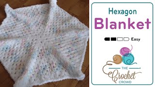 Beginner Crochet Hexagon Baby Blanket [upl. by Eniladam686]