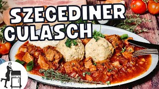 Szegediner Gulasch  würziges und zartes Originalrezept  Die Frau am Grill [upl. by Mclain]