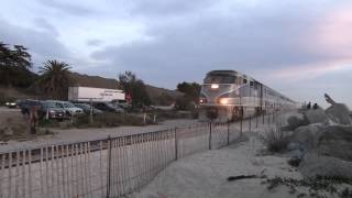 Amtrak Pacific Surfliner 777 Carpinteria California [upl. by Mella]