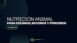 NUTRICIÓN ANIMAL PARA EQUINOS BOVINOS Y PORCINOS  CLASE 03 [upl. by Esinereb]