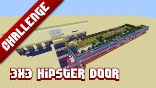 Minecraft Challenge 3x3 Hipster door [upl. by Nalla]