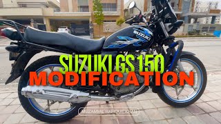 GS 150 Modification  GS 150 Silencer Change  Suzuki GS 150 SE [upl. by Dammahom821]