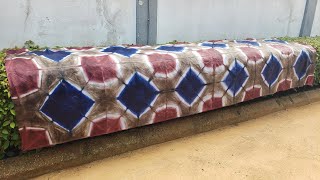 Batik Making Itajime Shibori dyeing With multiple colors shibori tiedye batikmaking [upl. by Freeman]