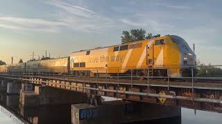 Via Rail passenger trains depart Montreal at sunrise [upl. by Peck20]