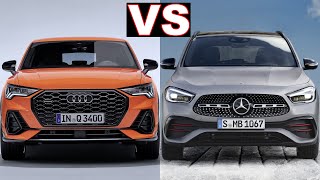 Mercedes Benz GLA vs Audi Q3 2021 GLA250 4Matic vs Q3 Sportback walkaround review gla q3 [upl. by Vida858]