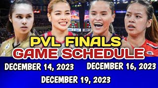 PVL FINAL GAME SCHEDULE DECEMBER 1419 2023 pvl2023 pvlgameschedule gameschedule pvlschedule [upl. by Paulsen]