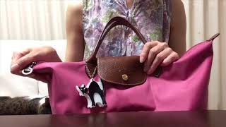 夏セール ロンシャン ル プリアージュとバッグの中身公開 Whats in my bag？ LONGCHAMP le pliage [upl. by Eeuqram]